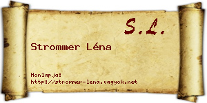 Strommer Léna névjegykártya